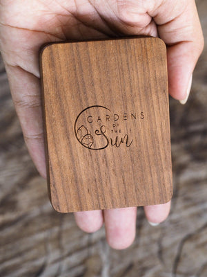 Pocket Ring Box in Walnut - Gardens of the Sun | Ethical Jewelry