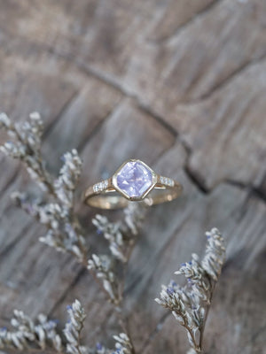 Purple Borneo Sapphire Ring in Ethical Gold - Gardens of the Sun | Ethical Jewelry