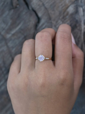 Purple Borneo Sapphire Ring in Ethical Gold - Gardens of the Sun | Ethical Jewelry