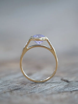 Purple Borneo Sapphire Ring in Ethical Gold - Gardens of the Sun | Ethical Jewelry
