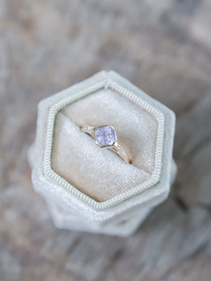 Purple Borneo Sapphire Ring in Ethical Gold - Gardens of the Sun | Ethical Jewelry