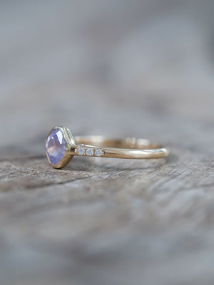Purple Borneo Sapphire Ring in Ethical Gold - Gardens of the Sun | Ethical Jewelry