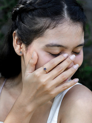 Purple Spinel Ring in Ethical Rose Gold - Gardens of the Sun | Ethical Jewelry