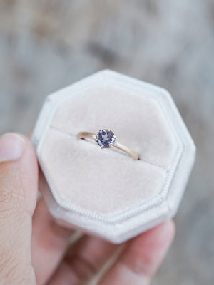 Purple Spinel Ring in Ethical Rose Gold - Gardens of the Sun | Ethical Jewelry