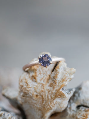 Purple Spinel Ring in Ethical Rose Gold - Gardens of the Sun | Ethical Jewelry