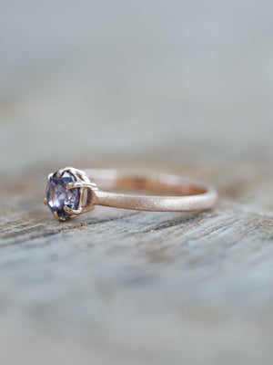 Purple Spinel Ring in Ethical Rose Gold - Gardens of the Sun | Ethical Jewelry