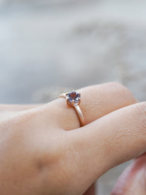 Purple Spinel Ring in Ethical Rose Gold - Gardens of the Sun | Ethical Jewelry