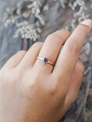 Purple Spinel Ring in Ethical Rose Gold - Gardens of the Sun | Ethical Jewelry
