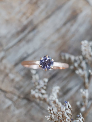 Purple Spinel Ring in Ethical Rose Gold - Gardens of the Sun | Ethical Jewelry