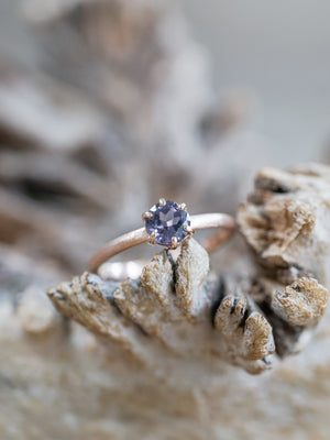 Purple Spinel Ring in Ethical Rose Gold - Gardens of the Sun | Ethical Jewelry
