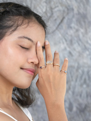 Purple Spinel Ring in Ethical Rose Gold - Gardens of the Sun | Ethical Jewelry