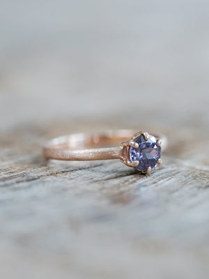Purple Spinel Ring in Ethical Rose Gold - Gardens of the Sun | Ethical Jewelry