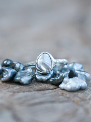 Quirky Pearl Ring - Gardens of the Sun | Ethical Jewelry