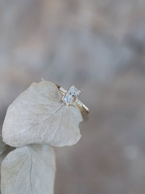 Rectangle Borneo Sapphire Ring in Ethical Gold - Gardens of the Sun | Ethical Jewelry