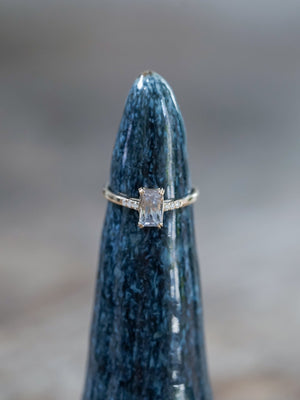 Rectangle Borneo Sapphire Ring in Ethical Gold - Gardens of the Sun | Ethical Jewelry