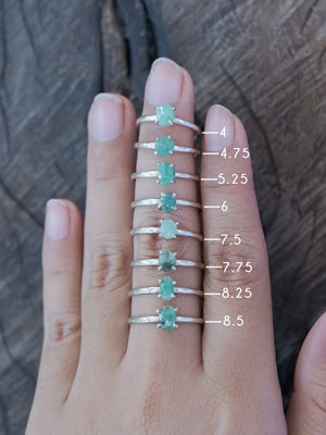 Rose Cut Emerald Ring with Prongs - Gardens of the Sun | Ethical Jewelry