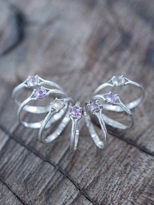 Rose Cut Sapphire Ring - Gardens of the Sun | Ethical Jewelry