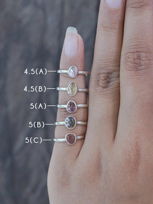 Rose Cut Tourmaline Ring - Gardens of the Sun | Ethical Jewelry