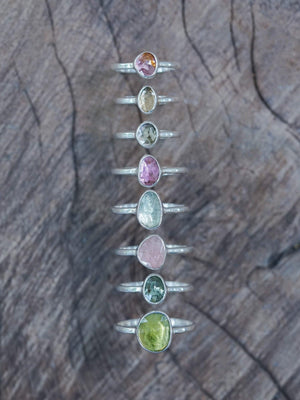 Rose Cut Tourmaline Ring - Gardens of the Sun | Ethical Jewelry