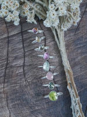 Rose Cut Tourmaline Ring - Gardens of the Sun | Ethical Jewelry