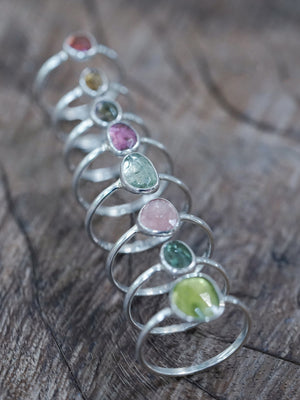 Rose Cut Tourmaline Ring - Gardens of the Sun | Ethical Jewelry