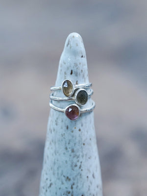 Rose Cut Tourmaline Ring - Gardens of the Sun | Ethical Jewelry