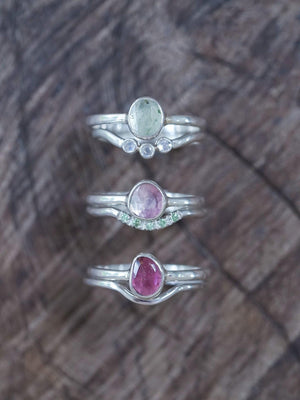 Rose Cut Tourmaline Ring - Gardens of the Sun | Ethical Jewelry