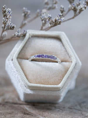 Rough Amethyst Ring with Hidden Gems - Gardens of the Sun | Ethical Jewelry