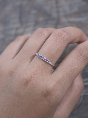 Rough Amethyst Ring with Hidden Gems - Gardens of the Sun | Ethical Jewelry
