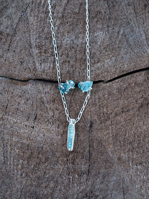 Rough Apatite Necklace with Hidden Gems - Gardens of the Sun | Ethical Jewelry
