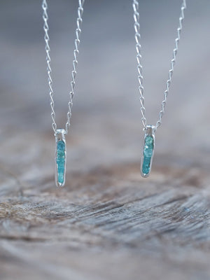Rough Apatite Necklace with Hidden Gems - Gardens of the Sun | Ethical Jewelry
