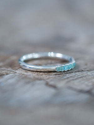 Rough Apatite Ring with Hidden Gems - Gardens of the Sun | Ethical Jewelry