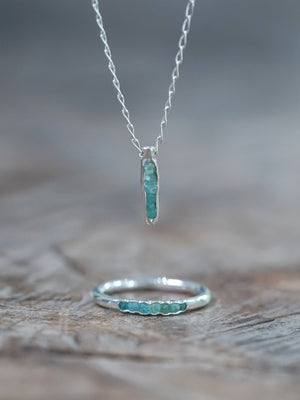 Rough Apatite Ring with Hidden Gems - Gardens of the Sun | Ethical Jewelry