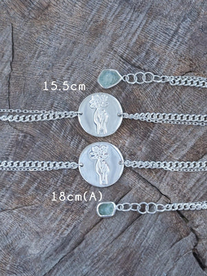 Rough Borneo Sapphire Coin Bracelet - Gardens of the Sun | Ethical Jewelry