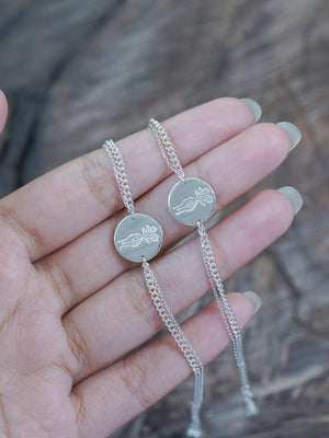 Rough Borneo Sapphire Coin Bracelet - Gardens of the Sun | Ethical Jewelry