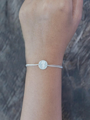 Rough Borneo Sapphire Coin Bracelet - Gardens of the Sun | Ethical Jewelry