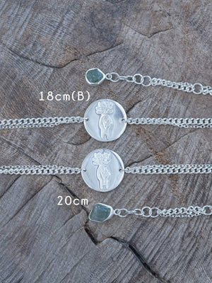 Rough Borneo Sapphire Coin Bracelet - Gardens of the Sun | Ethical Jewelry