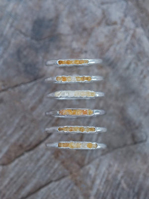 Rough Citrine Ring with Hidden Gems - Gardens of the Sun | Ethical Jewelry