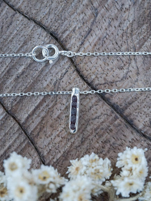 Rough Garnet Necklace with Hidden Gems - Gardens of the Sun | Ethical Jewelry