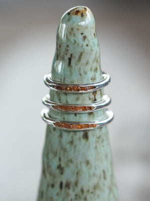 Rough Garnet Ring with Hidden Gems - Gardens of the Sun | Ethical Jewelry