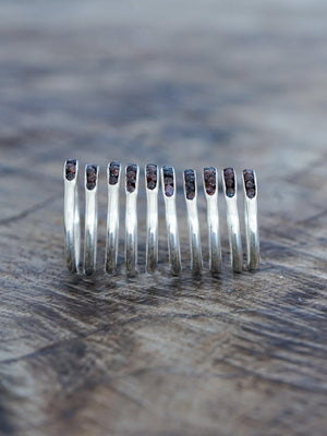 Rough Garnet Ring with Hidden Gems - Gardens of the Sun | Ethical Jewelry