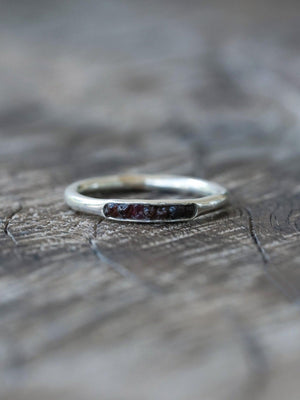 Rough Garnet Ring with Hidden Gems - Gardens of the Sun | Ethical Jewelry