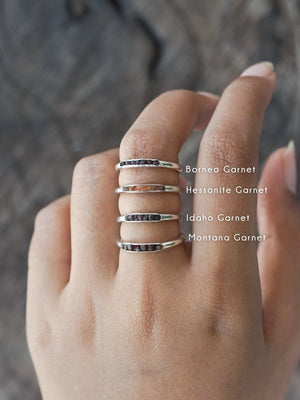 Rough Garnet Ring with Hidden Gems - Gardens of the Sun | Ethical Jewelry