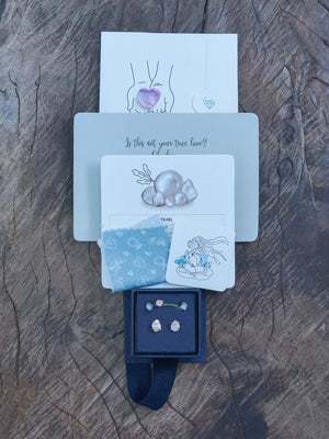 Rough Sapphire Stud Earrings - Gardens of the Sun | Ethical Jewelry