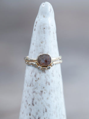 Rustic Rose Cut Diamond Ring Set in Ethical Gold - Gardens of the Sun | Ethical Jewelry