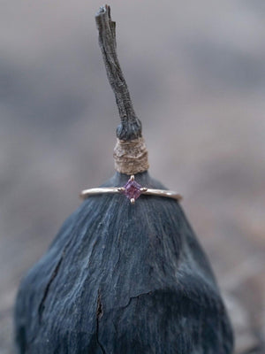 Rutile Kite Sapphire Ring in Eco Rose Gold - Gardens of the Sun | Ethical Jewelry