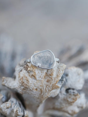 Satellite Diamond Slice Ring in White Gold - Gardens of the Sun | Ethical Jewelry