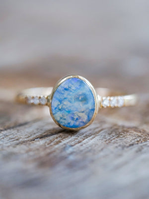 Snake Opal Ring in Ethical Gold - Gardens of the Sun | Ethical Jewelry