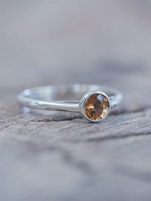 Solitaire Zircon Ring - Gardens of the Sun | Ethical Jewelry