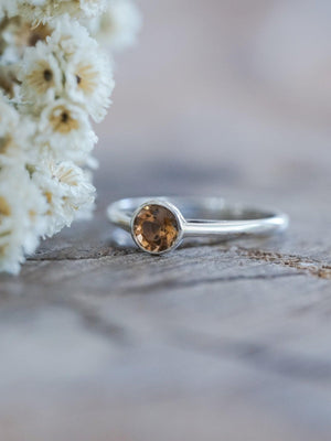 Solitaire Zircon Ring - Gardens of the Sun | Ethical Jewelry